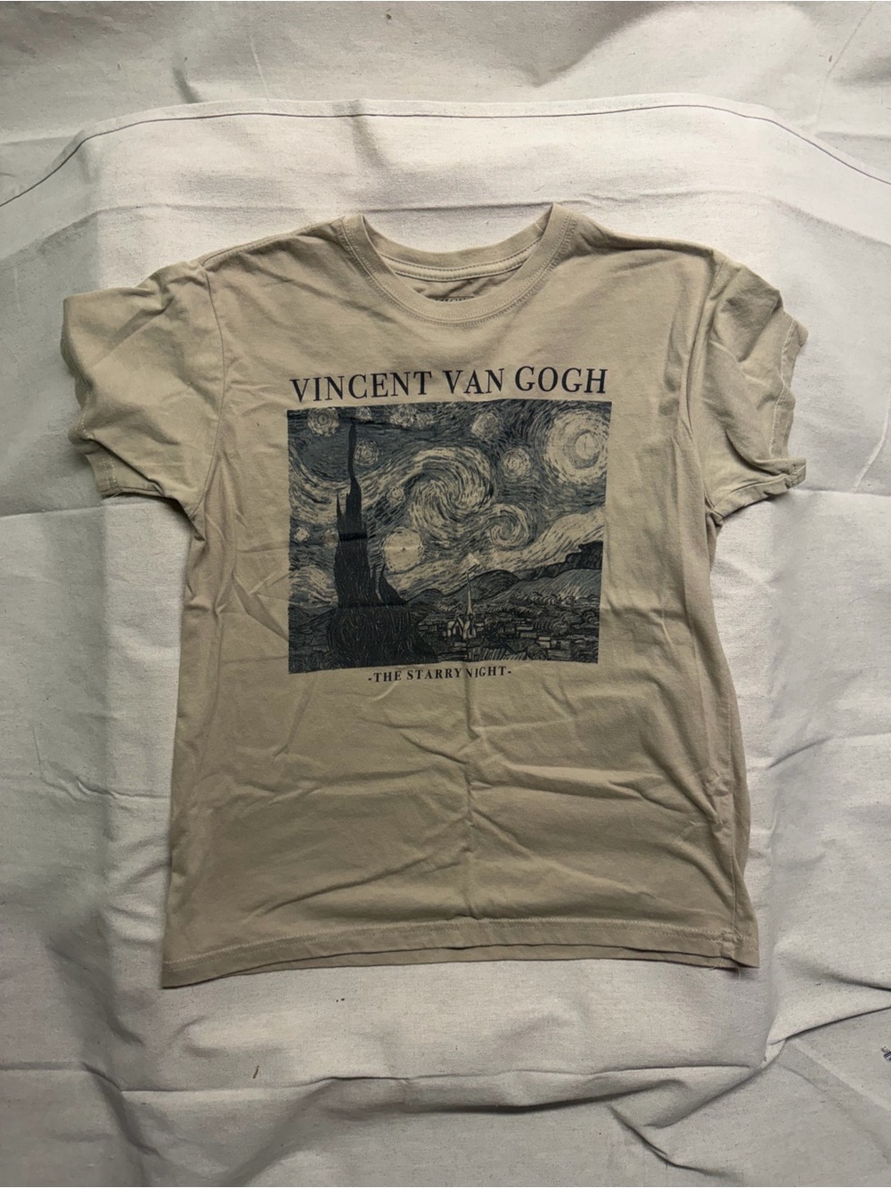 Mighty Fine Beige Vincent Van Gogh 'The Starry Night' Graphic Tee